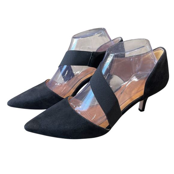 Corso Como Denice Suede Closed Toe Heels Size 8.5 in Black - Picture 1 of 12